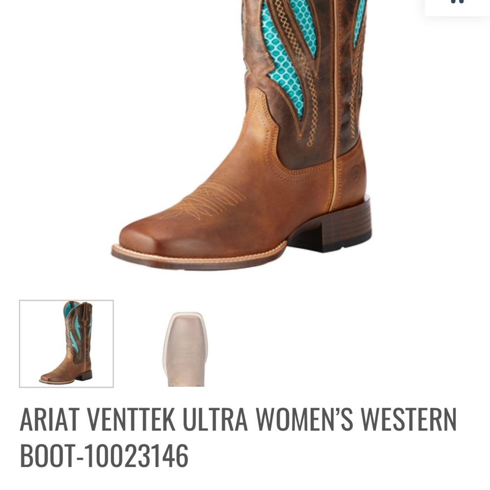 Ariat VentTEK Ultra Women's Heeled Boots - Brown and Teal